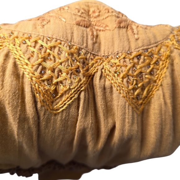 Talisman Pumpkin Orange Raja Embellished Midi Dress Size X-Small - Picture 5 of 8